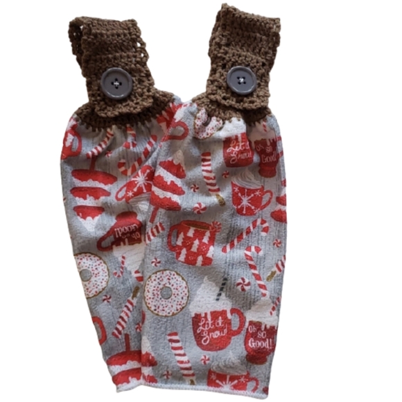 Handmade Crocheted Top Dish Towel Set of 2 - Picture 5 of 5